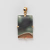 Australian mookaite elongated baguette pendant
