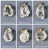 Raw crystal quartz pendant