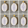 Blue lace agate mixed shape cabochon pendant