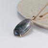Moss agate mixed shape cabochon pendant