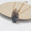 Moss agate mixed shape cabochon pendant