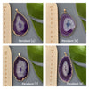 Purple agate slice pendant