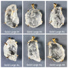 Raw crystal quartz pendant