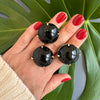 Black onyx round ring