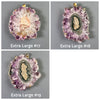 Oversized amethyst stalactite crystal necklace