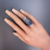Blue kyanite ring