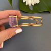 Raw amethyst cuff bracelet