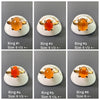 Petite oval carnelian cabochon ring