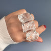 Medium chunky raw crystal statement ring