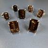Smoky quartz cut stone ring