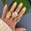 Chunky freeform faceted geode ring