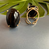 Black onyx oval ring