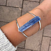 Blue kyanite cuff bracelet