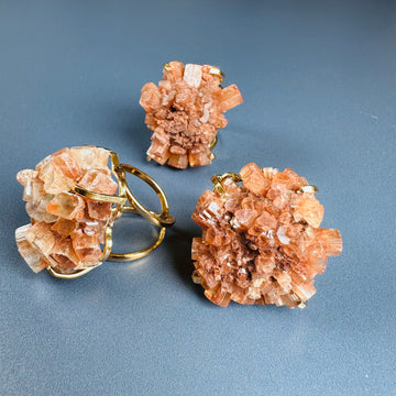 Aragonite "Sputnik" ring