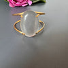 Clear crystal oval cuff bracelet