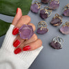 Purple amethyst large hexagon ring