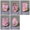 Freeform faceted purple amethyst crystal ring
