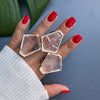 Lozenge crystal quartz ring