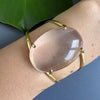 Clear crystal oval cuff bracelet