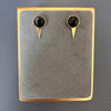 Black onyx studs with ear jacket