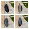 Blue agate slice pendant