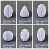 Blue lace agate mixed-shape cabochon rings