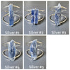 Raw blue kyanite crystal cuff bracelet