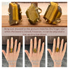 Freeform faceted tiger's eye ring