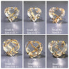 Faceted heart crystal arc ring