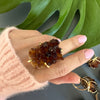 Druzy citrine cluster cocktail ring