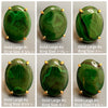 Malachite oval cabochon ring