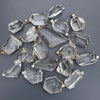 Oversized freeform faceted crystal pendant