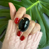 Black onyx oval ring