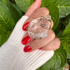 Large raw crystal gem ring