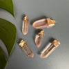 Pink lemurian point pendant