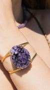 druzy amethyst cuff bracelet