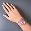 Amethyst freeform faceted cuff bracelet