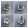 Small crystal hexagon pendant