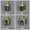 Raw black tourmaline pendant