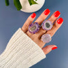 Small amethyst stalactite statement ring