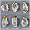 Raw crystal quartz pendant