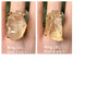 Oversized raw citrine chunky statement ring
