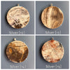 Petrified wood oversized disk pendant
