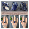 Freeform faceted sodalite ring