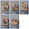 Freeform faceted smoky quartz crystal ring