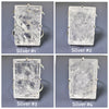 Large faceted rectangle crystal quartz cuff bracelet
