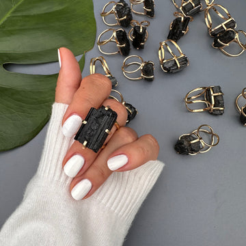 Black tourmaline ring