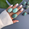 Amazonite oval cabochon ring