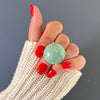 Amazonite round cabochon ring