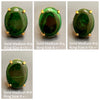 Malachite oval cabochon ring